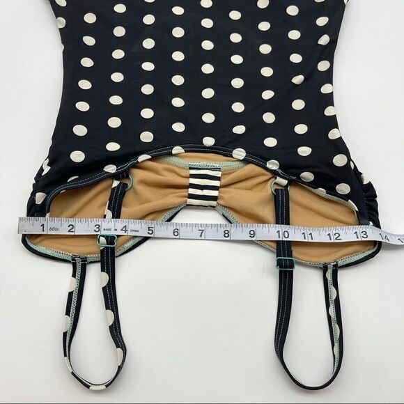 DownEast B&W Polka One Piece Swimsuit Sz S - Picture 8 of 12